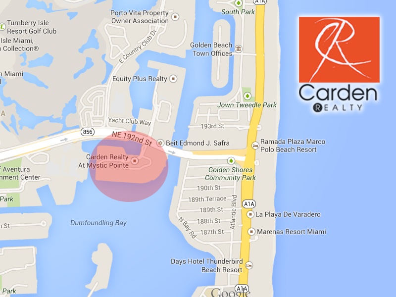 Mystic Pointe Aventura Map and Sunny Isles